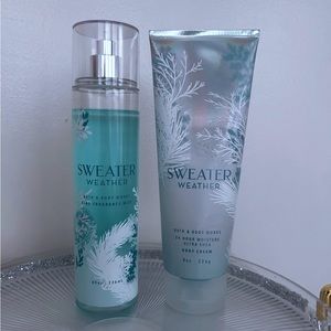 ♥︎ Bath & Body Works ♥︎ Sweather Weather Fragrance Mist & Body Cream